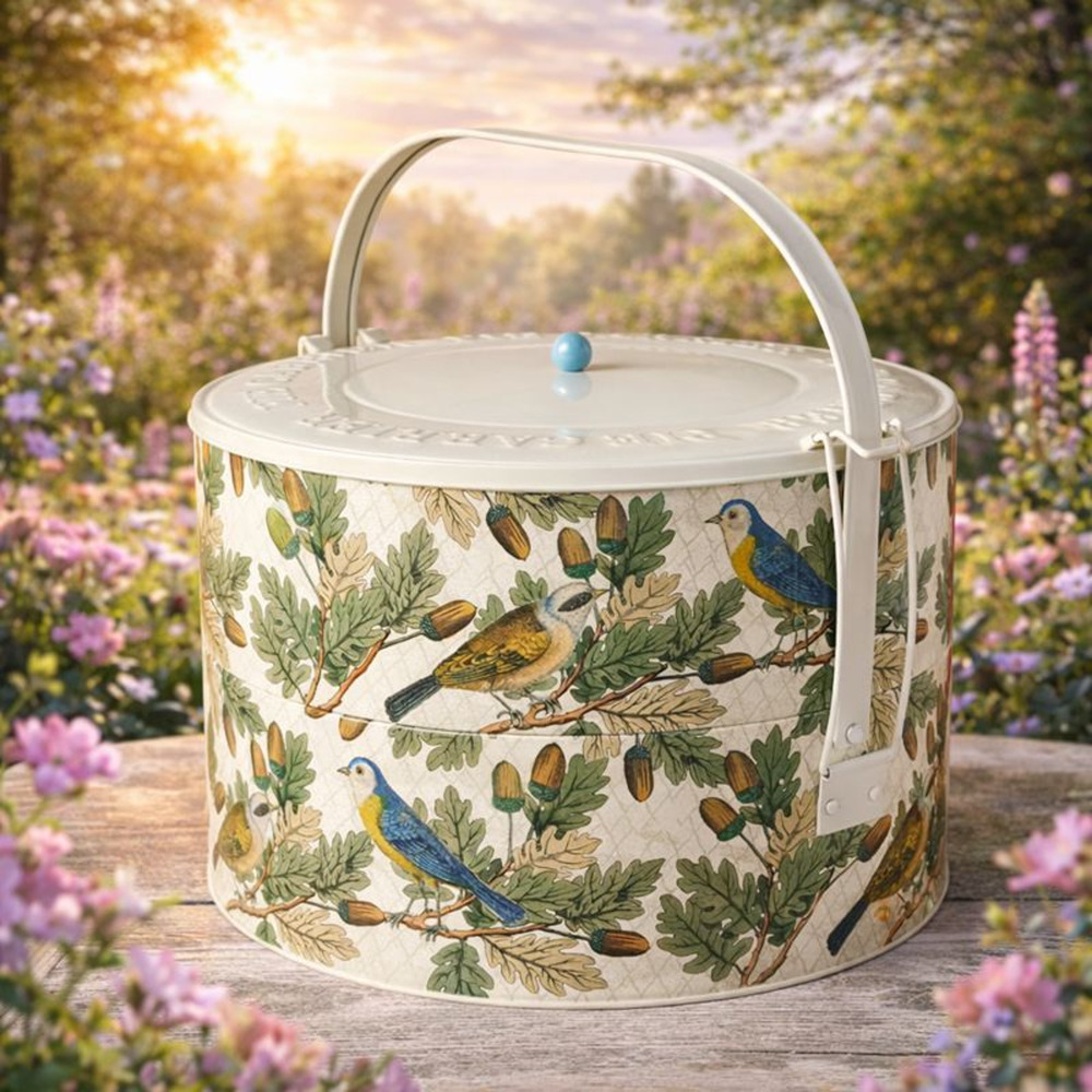 John Derian x Target Metal Dual Pie Carrier Thanksgiving Birds Dessert Tin New